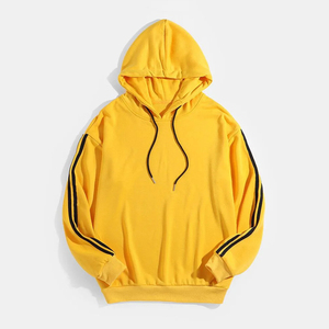 Sudadera con Capucha Amarilla para Hombre, Personalizada con Logotipo, 100% Algodón Ecológico, con Bolsillo, Nuevo Diseño Estampado, Venta al Por Mayor - Product Image 1