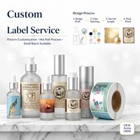 Autocollants pour soins de la peau avec estampage à chaud en marque privée, étiquettes autocollantes en PET imperméables pour l'emballage de flacons de sérum cosmétique