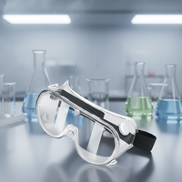 Lunettes de laboratoire PC compatibles avec les lunettes de vue, résistantes aux produits chimiques, anti-poussière, anti-toxines, résistantes aux acides, aux alcalis et à la corrosion