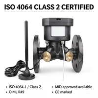 Compteur d'eau ultrasonique en fonte à bride, classe 2, pour ligne d'hydrant incendie, IP68 PN16 R400 DN100, avec temps de transit, RS485 Modbus