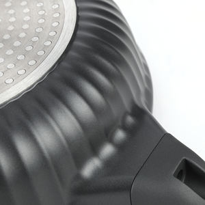 28 poêles à frire plates et profondes antiadhésives pour cuisine à domicile poêles à frire antiadhésives revêtues d'aluminium moulé sous pression avec couvercle pour <span class=keywords><strong>wok</strong></span> - Product Image 4