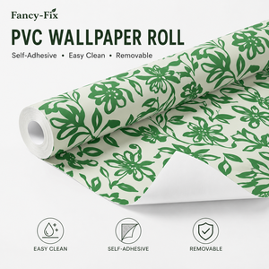 Peel and Stick Papier peint vert pour mur Papier peint auto-adhésif pour chambre décor salle <span class=keywords><strong>de</strong></span> bain étanche - Product Image 2