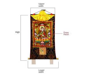 Thangka pigmento minerale cuore dipinti decorativi tela Base Zhan Bala ritratto per la casa portico decorazione della parete - Product Image 1