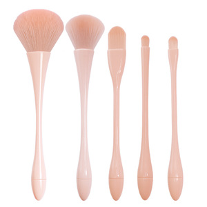 Makeup <b>Brush</b> Set 5-Piece Synthetic Hair Long Handle Portable Foundation Blusher Concealer <b>Brushes</b> - Product Image 3