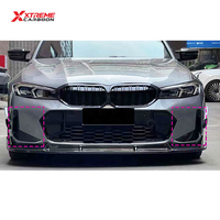 XTREME Cache-ventilations latérales de pare-chocs avant en fibre de carbone sèche, garnitures de prise d'air et enjoliveurs de conduits d'air pour feux antibrouillard pour BMW G20 G21 M340i 330i