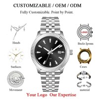 Montre analogique à quartz pour homme personnalisée avec bracelet en acrylique, OEM ODM, marque privée, logo personnalisé, coopération basée sur projet