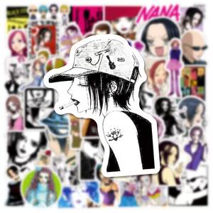 50 autocollants mignons de style <span class=keywords><strong>Nana</strong></span> Girl Anime Graffiti pour bouteille, <span class=keywords><strong>livre</strong></span>, téléphone portable, bagages, décoration, autocollants imperméables - Product Image 2