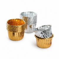 Moules à pâtisserie en carton à bords roulés, 50 pièces, doublures en aluminium pour gâteaux, qualité alimentaire, résistantes au four pour la cuisson