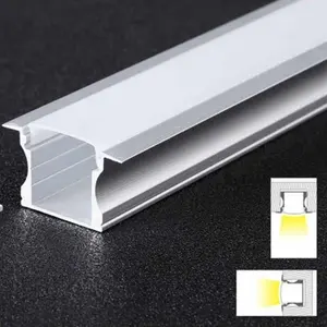 Gran oferta, perfil de aluminio empotrado, perfil de aluminio Led, canal de perfil LED con carcasa