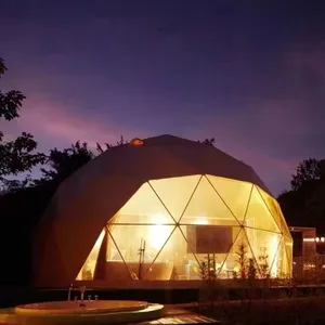 6m व्यास गोलाकार डेरा डाले हुए तम्बू-के लिए निविड़ अंधकार और यूवी प्रतिरोधी गुंबद तम्बू