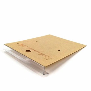Custom glossy gold foil logo <span class=keywords><strong>the</strong></span> cut necklace card, display jewelry earring card - Product Image 5