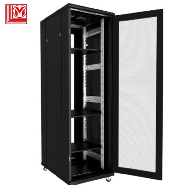 The 42U Large-scale Network Cabinet Is Used for the Hexagonal Mesh Door Server Rack in the Data Center
