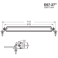 Barre de lumière LED pour camions de véhicules universels 9 "15" 21 "27" 39 "Barre de lumière LED tout-terrain ambre blanc