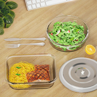 Contenants en verre pour la préparation des repas, compatibles lave-vaisselle, micro-ondes, congélateur et four, avec couvercles hermétiques en acier.