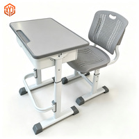 Ensemble bureau et chaise réglables en hauteur XYJ pour étudiants, table et chaise d'étude pour salle de classe, école primaire et secondaire