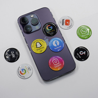 En stock – Autocollant NFC transparent en époxy de 30 mm pour partage sur les réseaux sociaux, NFC 213, pour Instagram et Google Review
