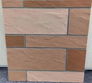 ईंट का डिजाइन 60*300 मिमी नक्काशीदार रंग काले रंग की नरम पत्थर टाइल बाहरी नकली पत्थर के पहने हुए लचीला नरम टाइल दीवार क्लैडिंग डेको - Product Image 4