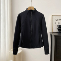 Veste courte décontractée pour femme, style chic, design taille cintrée, en polyester épais, chaude, pour l'automne, avec col montant