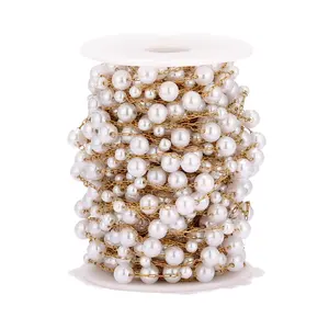 Catene di perle in acciaio inossidabile da 5.8mm per accessori per la creazione di gioielli fai da te fornitura di bracciali per collana di moda fatti a mano