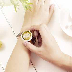 Design de luxe cadran zodiaque Hetian Jade montres pour hommes et femmes bracelets en cuir mode Quartz Couple <span class=keywords><strong>montre</strong></span> - Product Image 5