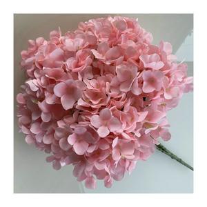 拉绒布料 5 头法国绣球花束 酒店婚礼插花 多色人造逼真花朵 中国 - Product Image 5