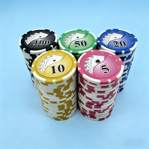 Jetons <span class=keywords><strong>de</strong></span> <span class=keywords><strong>poker</strong></span> <span class=keywords><strong>de</strong></span> casino bien équilibrés, durables pour une utilisation prolongée - Product Image 3