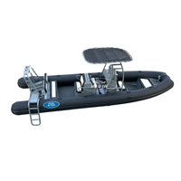Hedia Meilleure vente RHIB 700 23.3 ft 7m hypalon coque en aluminium bateau luxe profond v fond dur 7m sport nervure bateau gonflable