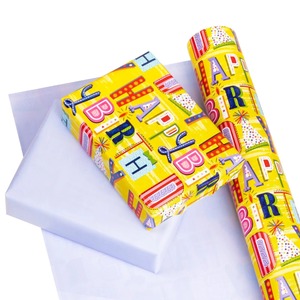 Custom Eco-Friendly Party Theme Gift <b>Wrap</b> <b>Paper</b> <b>Roll</b> 100GSM Double Sided Coated Art <b>Paper</b> Recyclable Digital Printing Compatible - Product Image 3