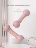 Ensemble d'haltères réglables en acier avec revêtement en caoutchouc pour le renforcement musculaire des bras, idéal pour les femmes débutantes en fitness à domicile, couleur et logo personnalisables