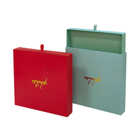 Quantité minimale de commande bas Premium Logo personnalisé Carte de luxe Portefeuille en carton Boîte cadeau en papier à tiroir pour portefeuille