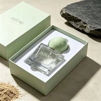 Flacon de parfum vide transparent de luxe, design carré, 15ml 30ml 50ml, flacon pulvérisateur en verre avec boîte cadeau