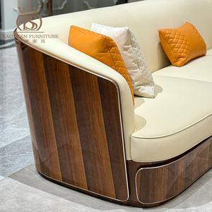Juego <span class=keywords><strong>de</strong></span> Sofás <span class=keywords><strong>de</strong></span> Cuero <span class=keywords><strong>de</strong></span> Lujo BS, <span class=keywords><strong>Muebles</strong></span> para Sala <span class=keywords><strong>de</strong></span> Estar, Solución Integral, Sofá, Mesa <span class=keywords><strong>de</strong></span> Centro <span class=keywords><strong>de</strong></span> Madera, para Vestíbulo <span class=keywords><strong>de</strong></span> Hotel <span class=keywords><strong>de</strong></span> Alta Gama - Product Image 5