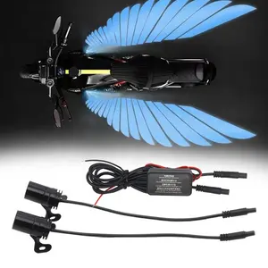 Motorcycle Angel Wings Projection Light Kit LED 12V Underbody Waterproof Ghost Shadow Lights For Motorcycles Universal