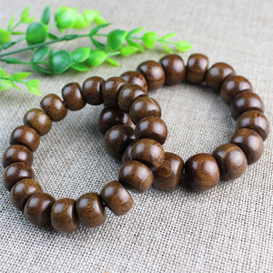 สร้อยข้อมือไม้จันทน์ทอง 15 มม. ลูกปัดทรงกระบอก สำหรับทุกเพศ สวมใส่ได้ทุกวัน เครื่องประดับสไตล์ชาติพันธุ์ - Product Image 3