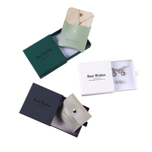 Custom Logo Eco-friendly PU Leather Modern Luxury Jewellery Pouch Button Closure Packaging Pouches for <b>Rings</b> Earrings Necklace - Product Image 4