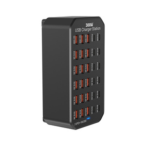 สถานีชาร์จ USB 30 พอร์ต 300W พร้อมระบบชาร์จเร็ว PD สำหรับโทรศัพท์ แท็บเล็ต และใช้งานกับคอมพิวเตอร์ตั้งโต๊ะ - Product Image 1