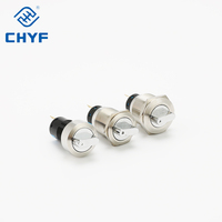 Sakelar Putar Kenop Logam 16mm 19mm 22mm 2 3 Posisi On Off 1NO1NC 3 6 Pin Tombol Pemilih Kunci untuk Panel Kontrol