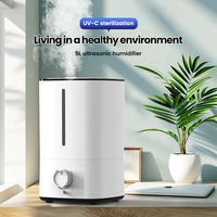 Humidificateur d'air portable, diffuseur de brume froide, purificateur ultrasonique avec lumière romantique pour chambre à coucher et salon