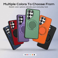 Funda Protectora Magnética 2 en 1 de TPU+PC con 360 Grados de Protección °   Soporte de Anillo Giratorio con Cobertura Total para Samsung Galaxy S26 S25 S24 Ultra