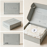 Boîtes d'expédition personnalisées en carton ondulé pour abonnement de soins de la peau de luxe, emballage cadeau floral, portables
