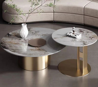 Meubles de salon en gros, table d'appoint en acier inoxydable, ensemble de table basse pour la maison