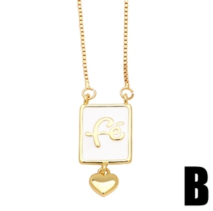 Populaire Nouveaux Bijoux Religieux Dainty 18k Plaqué Or Émail Blanc Virgen de Guadalupe St Benoît <span class=keywords><strong>Scapulaire</strong></span> Collier - Product Image 3