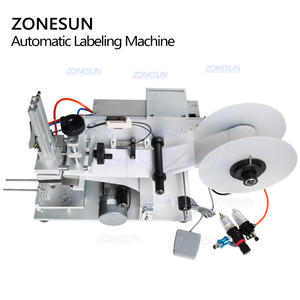 ماكينة وضع الملصقات المسطحة الهوائية شبه الأوتوماتيكية من ZONESUN ، غطاء الزجاجة الجانبي العلوي ، أداة وضع الملصقات - Product Image 6