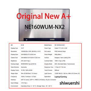 Écran LCD 16 pouces 1920*1200 EDP 40 broches de remplacement NE160WUM NX3 NX2 NX1 NX8 NXA NZ1 NV160WUM-NX3 K02 K03 K41 K42 NX2 - Product Image 3
