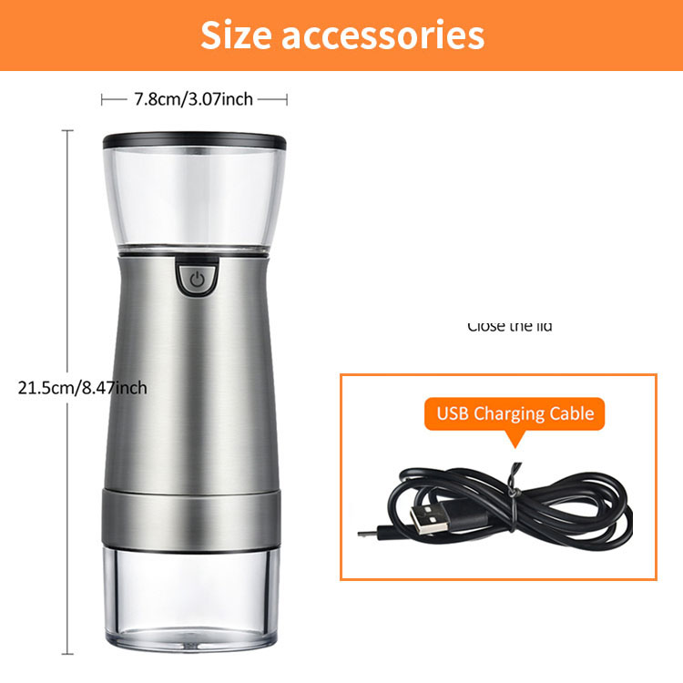 Electric Coffee Grinder Portable USB Charging Coffee Grinding Machine Multifunction Coffee Bean Grinder Electric
