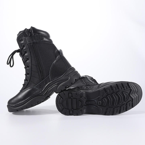 SFB52 721Leather Black Waterproof Ankle <b>Boot</b> <b>Hiking</b> <b>Boots</b> Men Summer Travel Outdoor Training Rubber Outsole - Product Image 2