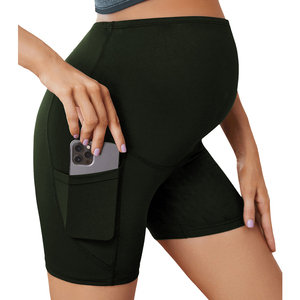 Vestido <span class=keywords><strong>de</strong></span> <span class=keywords><strong>embarazada</strong></span> Leggings <span class=keywords><strong>de</strong></span> yoga Cintura alta Gimnasio Pantalones cortos Fitness Tallas grandes Mujeres Maternidad Bicicleta Pantalones cortos con bolsillos - Product Image 5