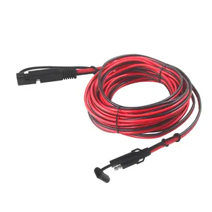 16Awg kabel surya pemutus cepat 6 kaki konektor Sae 2 Pin utama 12 Volt dengan penutup tahan air kabel daya