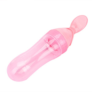 <span class=keywords><strong>Biberon</strong></span> Cuillère et Bol en Silicone pour Céréales de Riz et Aliments Complémentaires pour Bébé, Conception à Pression pour l'Alimentation Solide des Bébés - Product Image 5