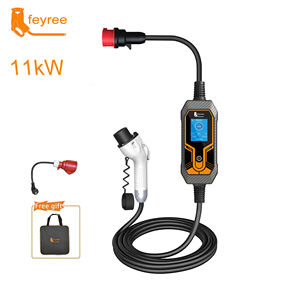 Cargador de vehículos eléctricos Feyree GBT de 11 kW trifásico de 16 A, cargador portátil de viaje con adaptador de enchufe CEE de 5 pines a Schuko. - Product Image 1